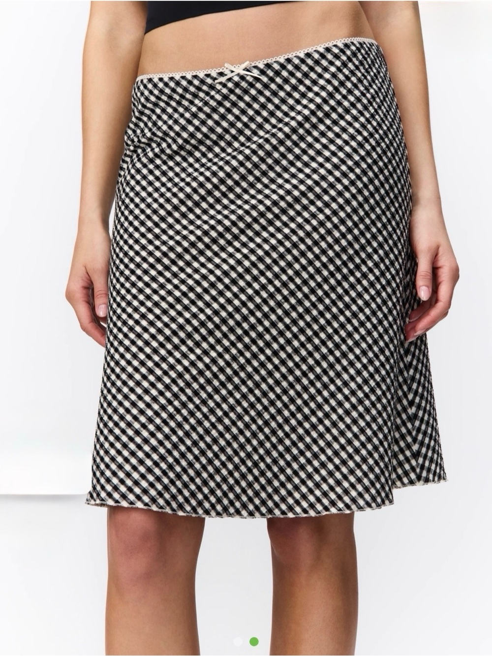 NWT Danielle Guizio Gingham A-Line Skirt